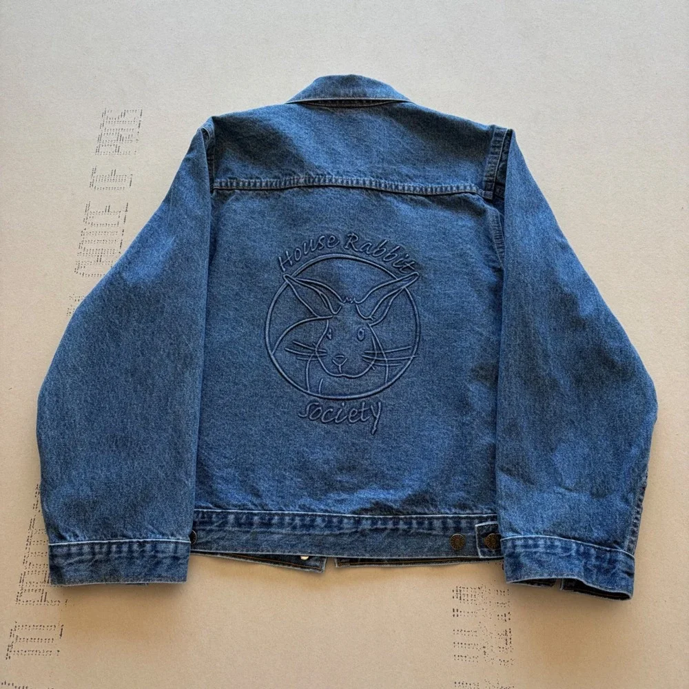 Vintage Super Rare House Rabbit Society Denim Jacket